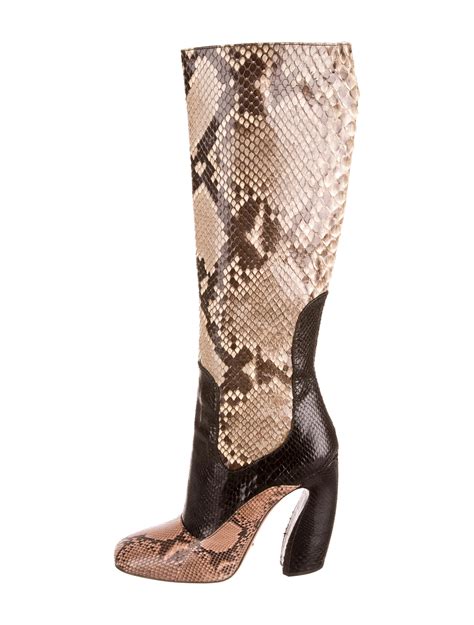 prada snakeskin boots.